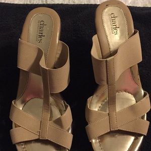 Charles by Charles David wedges size 8 tan